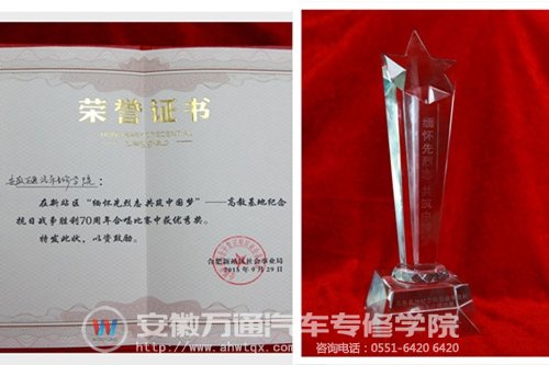 奖杯及荣誉证书